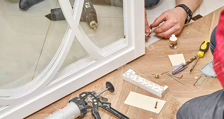 Interior Patio Door Casing Repair in Warrington, FL
